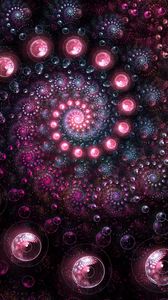 Preview wallpaper fractal, spiral, circles, shape, glow