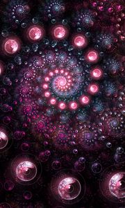 Preview wallpaper fractal, spiral, circles, shape, glow