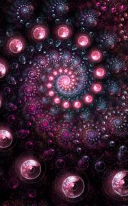Preview wallpaper fractal, spiral, circles, shape, glow