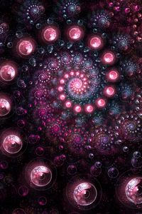 Preview wallpaper fractal, spiral, circles, shape, glow