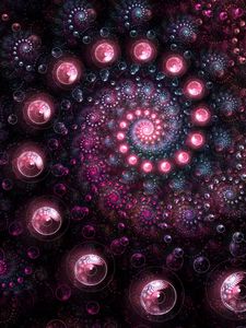 Preview wallpaper fractal, spiral, circles, shape, glow