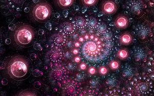 Preview wallpaper fractal, spiral, circles, shape, glow