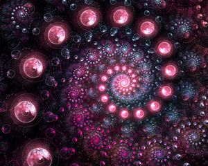 Preview wallpaper fractal, spiral, circles, shape, glow