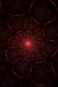 Preview wallpaper fractal, spiral, depth, light, red, swirling, lines