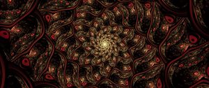 Preview wallpaper fractal, spiral, funnel, abstraction, brown