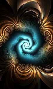 Preview wallpaper fractal, spiral, glow, abstraction, twisted