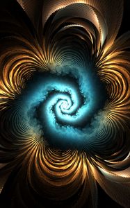 Preview wallpaper fractal, spiral, glow, abstraction, twisted