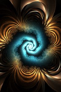 Preview wallpaper fractal, spiral, glow, abstraction, twisted