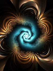 Preview wallpaper fractal, spiral, glow, abstraction, twisted