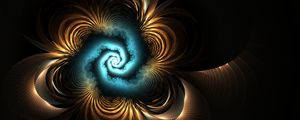 Preview wallpaper fractal, spiral, glow, abstraction, twisted