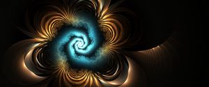 Preview wallpaper fractal, spiral, glow, abstraction, twisted