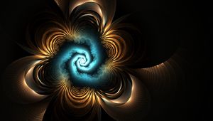 Preview wallpaper fractal, spiral, glow, abstraction, twisted