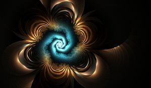 Preview wallpaper fractal, spiral, glow, abstraction, twisted