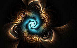 Preview wallpaper fractal, spiral, glow, abstraction, twisted