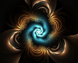 Preview wallpaper fractal, spiral, glow, abstraction, twisted