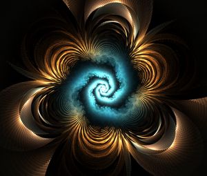 Preview wallpaper fractal, spiral, glow, abstraction, twisted