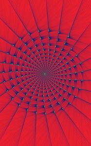 Preview wallpaper fractal, spiral, lines, optical illusion, red