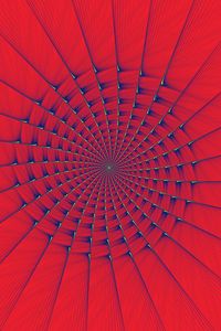 Preview wallpaper fractal, spiral, lines, optical illusion, red