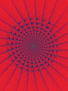 Preview wallpaper fractal, spiral, lines, optical illusion, red