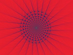 Preview wallpaper fractal, spiral, lines, optical illusion, red