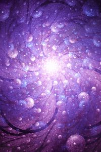 Preview wallpaper fractal, spiral, lines, dots, glow, purple