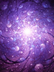 Preview wallpaper fractal, spiral, lines, dots, glow, purple