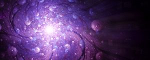 Preview wallpaper fractal, spiral, lines, dots, glow, purple