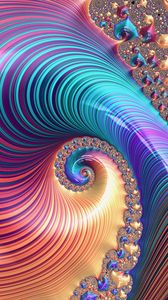 Preview wallpaper fractal, spiral, pattern, twisting, multi-colored