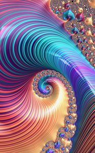 Preview wallpaper fractal, spiral, pattern, twisting, multi-colored