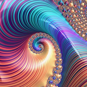 Preview wallpaper fractal, spiral, pattern, twisting, multi-colored