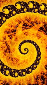 Preview wallpaper fractal, spiral, pattern, abstraction, yellow