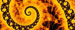 Preview wallpaper fractal, spiral, pattern, abstraction, yellow