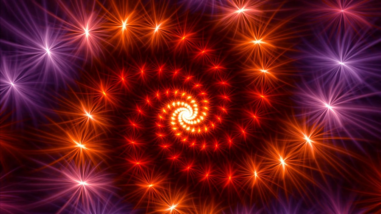 Wallpaper fractal, spiral, rotation, shine, abstraction