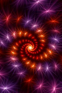 Preview wallpaper fractal, spiral, rotation, shine, abstraction