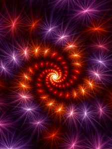 Preview wallpaper fractal, spiral, rotation, shine, abstraction