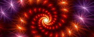 Preview wallpaper fractal, spiral, rotation, shine, abstraction