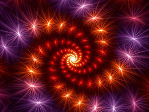 Preview wallpaper fractal, spiral, rotation, shine, abstraction