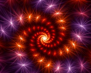 Preview wallpaper fractal, spiral, rotation, shine, abstraction