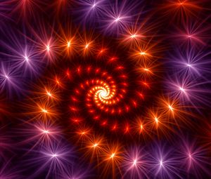 Preview wallpaper fractal, spiral, rotation, shine, abstraction