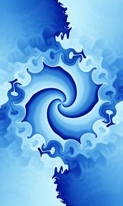 Preview wallpaper fractal, spiral, swirl, pattern, blue