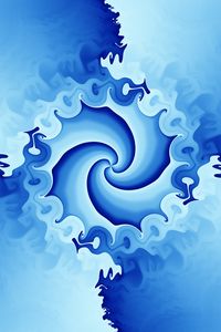 Preview wallpaper fractal, spiral, swirl, pattern, blue