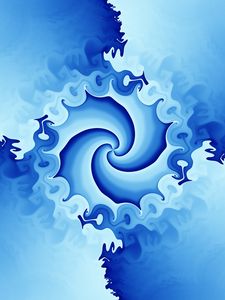 Preview wallpaper fractal, spiral, swirl, pattern, blue