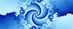 Preview wallpaper fractal, spiral, swirl, pattern, blue