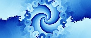 Preview wallpaper fractal, spiral, swirl, pattern, blue