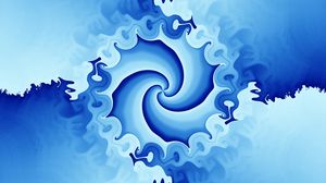 Preview wallpaper fractal, spiral, swirl, pattern, blue