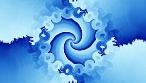 Preview wallpaper fractal, spiral, swirl, pattern, blue