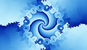 Preview wallpaper fractal, spiral, swirl, pattern, blue