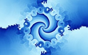 Preview wallpaper fractal, spiral, swirl, pattern, blue