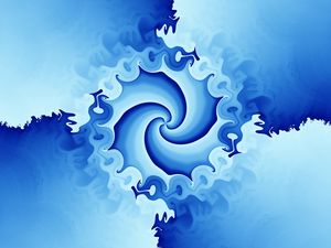 Preview wallpaper fractal, spiral, swirl, pattern, blue