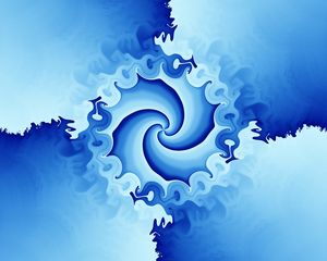 Preview wallpaper fractal, spiral, swirl, pattern, blue